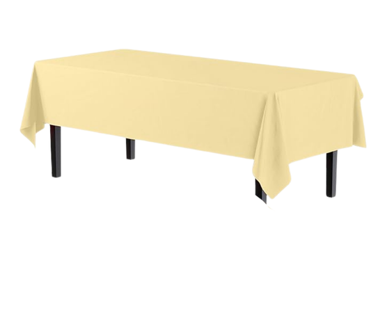 Butter Yellow Plastic Table Cloth