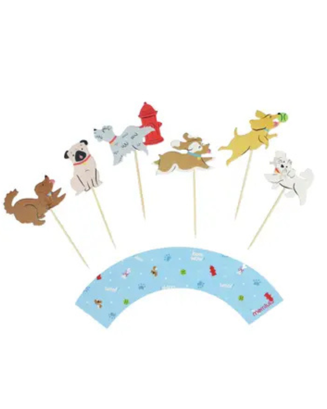 Puppy Dog Cupcake Wrap & Topper