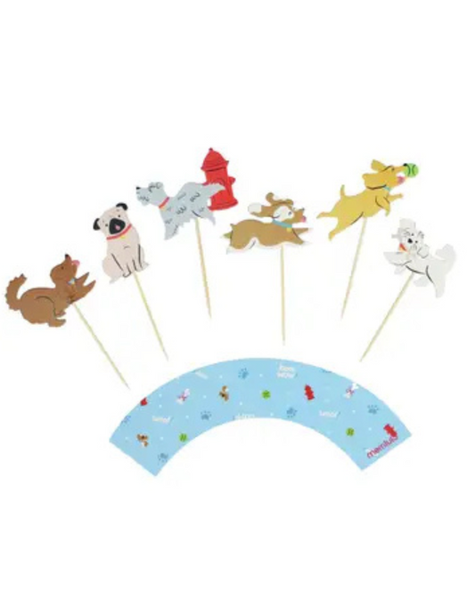 Puppy Dog Cupcake Wrap & Topper
