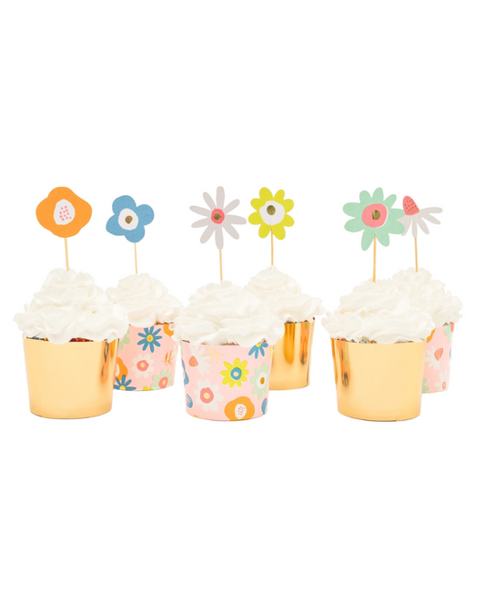 Groovy Cupcake Topper & Wrapper