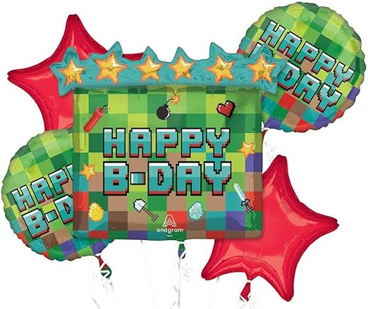 Pixel Party Balloon Boquet